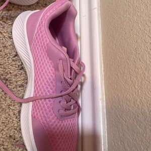 Pink running shoes